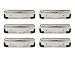 Clipboard clips with Rubber Feet,Holds Half Inch of Paper,Pack of 6