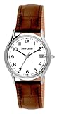 Herrenuhr Quarzwerk Armband: Leder gold