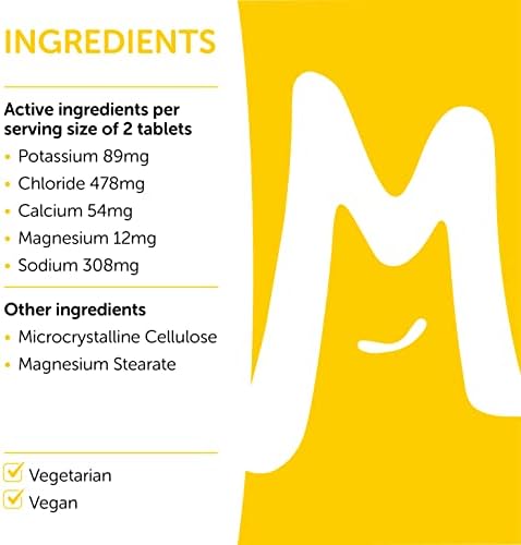 Electrolyte Pro 120 Tablets with Potassium, Calcium, Magnesium and Sodium | Salt Replacement, Cramp & Hydration Recovery | Salt Tablets | Vegan | GMP Approved | MOBU UK