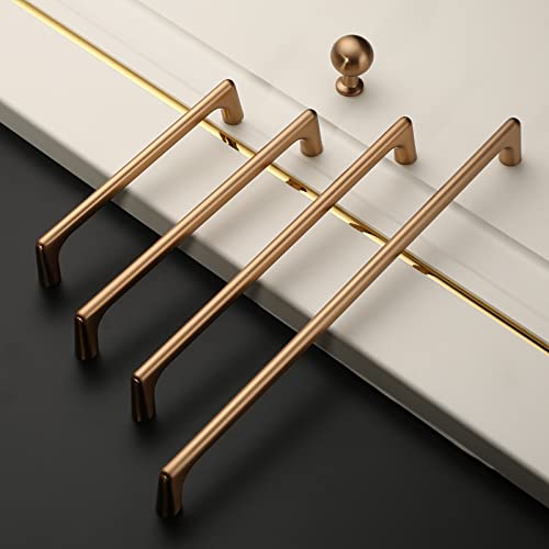 Image of 9BUILD 10 Pack Champagne Bronze Cabinet Pulls 3.75 Inch Kitchen Cabinet Handles Cabinet Hardware Kitchen Handles for Cabinets Cupboard Handles Dresser Pulls Drawer Handle