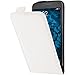 Produktbild PhoneNatic Kunst-Lederhülle kompatibel mit Motorola Moto G4 Plus - Flip-Case weiß + 2 Schutzfolien