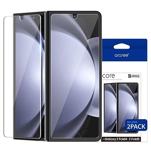 yarareez Galaxy Z Fold5 / Fold4 Ή tB (2) 9H KX w CA  h~ O یtB [ Samsung GalaxyZ Fold 5 / 4 TX MNV[ Z tH[h SC-55