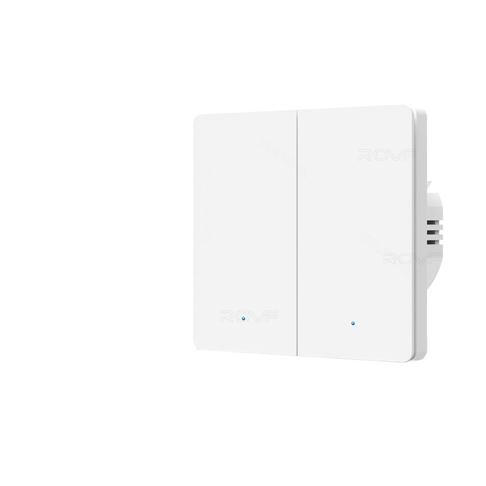 Smart Switch Wall Push Button Light Switch Works with Smart Life No Neutral Wire Required(White 2 Gang)
