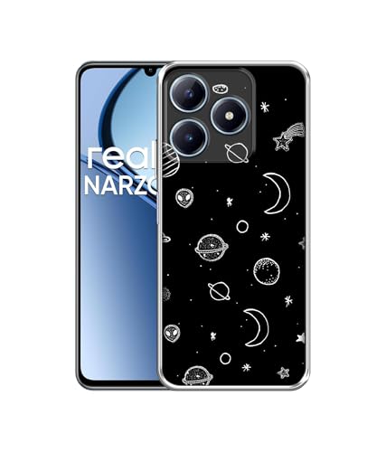 Image of Space Stars Universe Printed Silicon Soft TPU Back Case Cover for Realme C63 4G / Narzo N63 4G