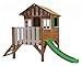 Masgames - Casetta per bambini in legno rialzato Lollipop, con scivolo abbinato, altezza piattaforma 59,5 cm, legno trattato