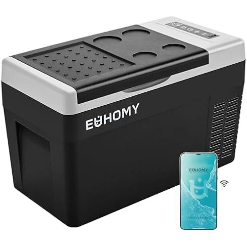 EUHOMY 26QT 12 Volt Refrigerator, -4℉~68℉ Electric Cooler for Car