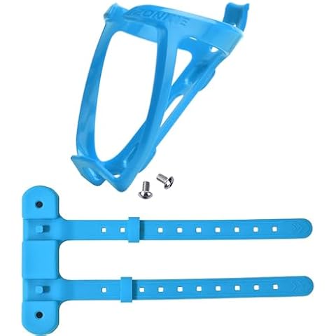 ZONKIE Bicycle Bottle Cages, Plastic Bike Bottle Holder with Cage Mounting Base (Blue) Cover