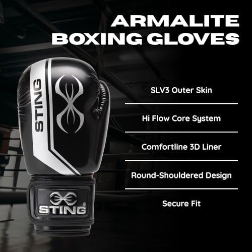 Image of STING Armaplus Boxing Gloves for Training, Sparring & Competition Preparation | Lightweight T3 Performance Material | Shock Absorption & Wrist Support