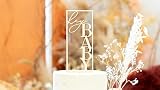 LS Designs Hey Baby Cake Topper - Rectangle - 3 in x 7 in - Baby Shower Cake Topper, Oh Baby Cake To