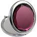 KOLIGHT Purple Portable Foldable Pocket Metal Makeup Compact Mirror Woman Cosmetic Mirror Double Sides (One is Normal,Another is Magnifying)