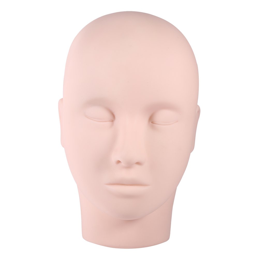 Professional Mannequin Training Head for Makeup, Eyelash Extensions Practice, Facial Injection Model