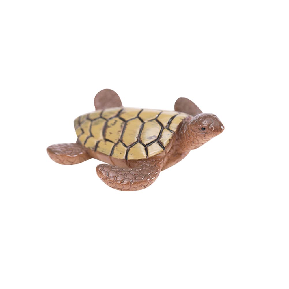 XIHIRCD 60pcs Mini Tortues en Résine, Vertes Petites Figurines de Tortues Tortue Miniature Jouets d'animaux Marins pour l'Artisanat Maison De Poupée Paysage Jeu De Farces Décoration Jardin Aquarium