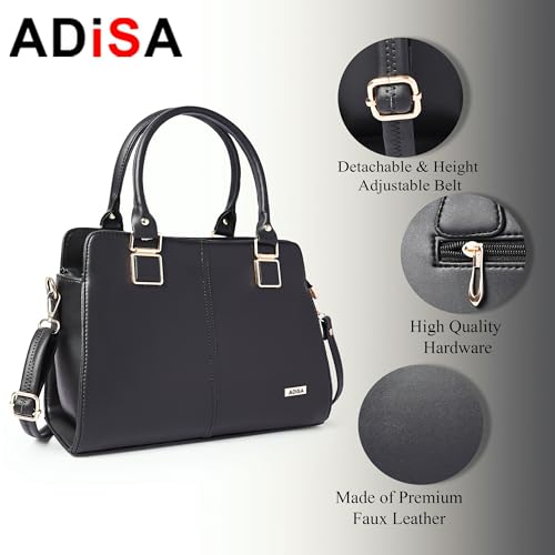 Image of ADISA gold square handbag shoulder bag for women and girls with sling belt (AD4081)
