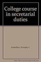 College course in secretarial duties B0006ASAFQ Book Cover