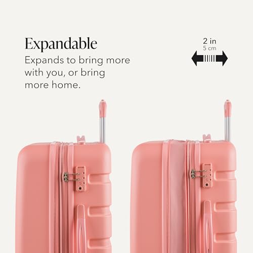 Image of SwissGear 7366, Coral Almond, Checked-Medium 23-Inch, Signature Hardside Expandable Luggage With Spinner Wheels