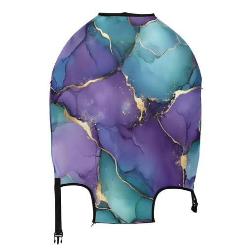 Joisal Marble Purple Gold Luggage Cover Protector Scratch-Resistant Luggage Identifiers for Suitcases Unique, Travel Accessories2