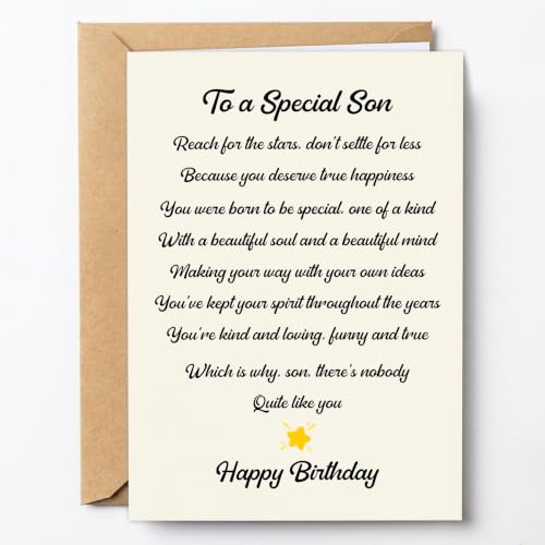 PTRUKD, Birthday Card for Son, Son Birthday Card, Happy Birthday Card from Parents, Perfect To Express Your Love And Gratitude For Your Special Sons