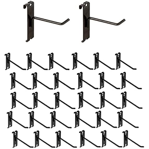 WAYDA Gridwall Hooks 4 Inches, 30PCS Display Hooks for Grid Wall Panel, Grid Hooks for Retail Shop Home Office Garage Storage Cover