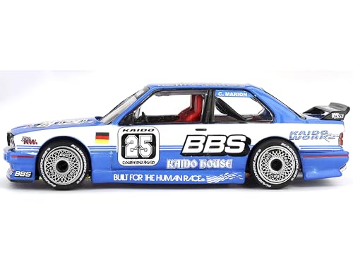 Mini GT Modelo M3 Kaido Touring Champ V1#25 Azul con Rayas Blancas miniatura 3