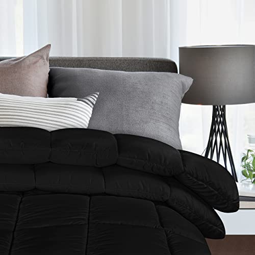 Utopia Bedding Duvet Single,10.5 Tog Coverless Duvet With Corner Tabs, Box Stitched Quilt (Single, Black) - Image 2