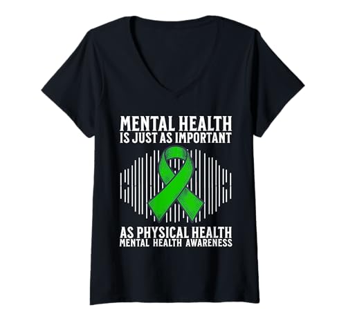 Donna Mental Health Awareness Men Women Kids Mental Health Gifts Maglietta con Collo a V