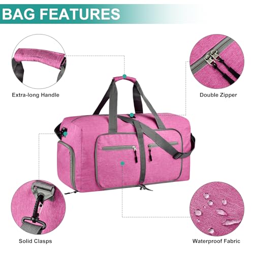 Image of Dimayar 40L Foldable Duffle Bag, Travel & Weekender, Overnight, Gym