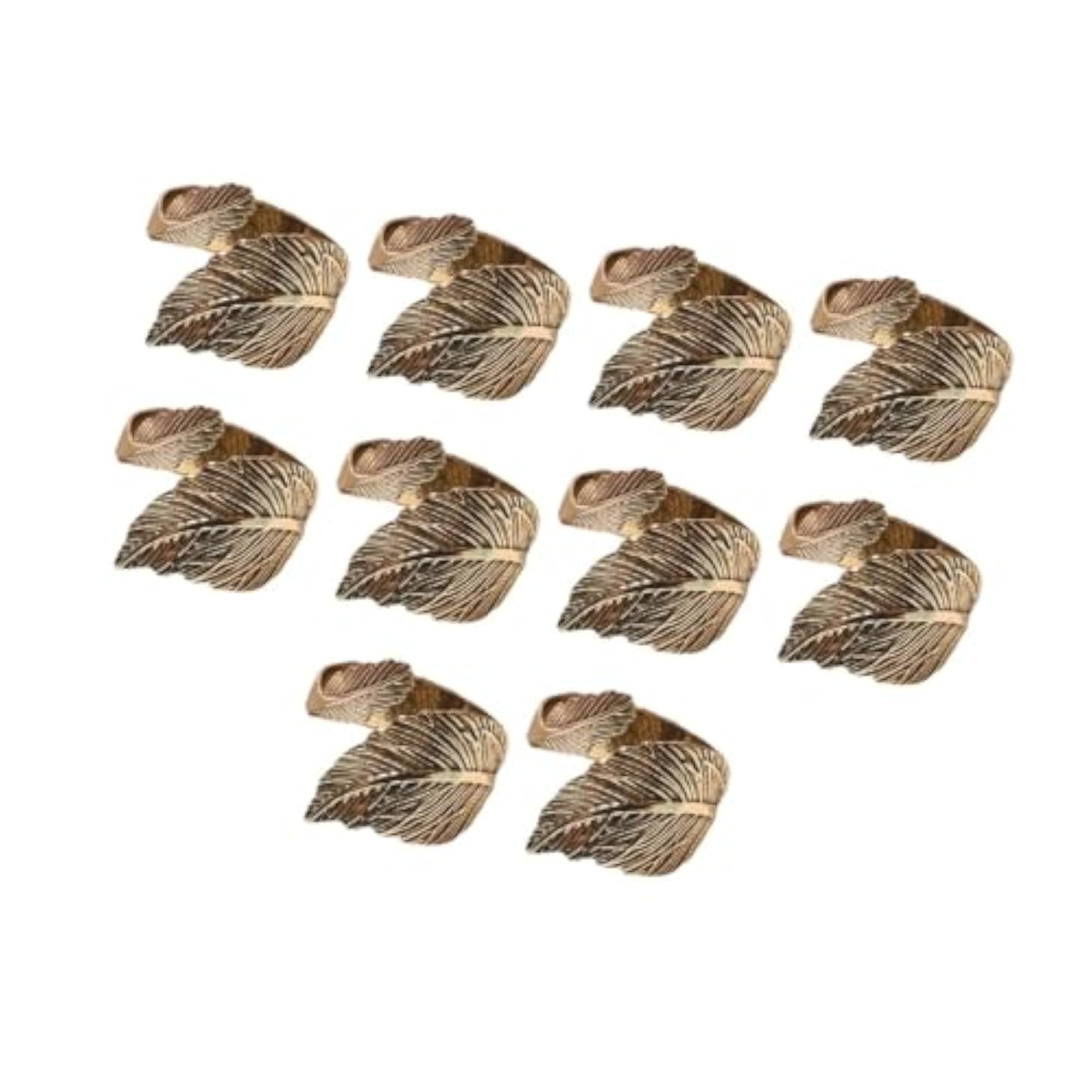 10Pcs Leaf Napkin Rings Table Settings