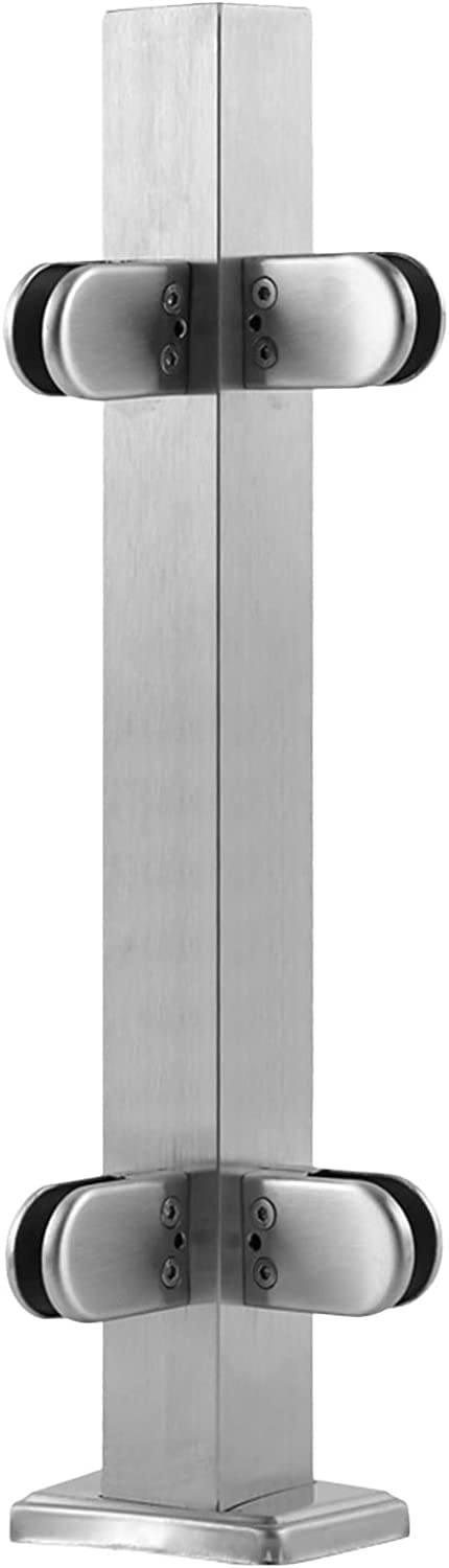 Poteau de balustrade en verre d'angle carré 70cm en acier robuste pour balcon