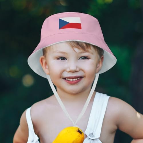 Czech Republic Flag Bucket Hat for Big Boys Girls,Trendy Sun Hat for Beach,Fun Outdoor Vacation Boonie 7