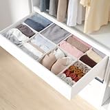 LAJIAKE 8er-Set Schubladen-Organizer Kleidung für PAX Schrank 100x58, Weiß