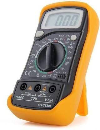 SG FLASH MAS830L Electric Testing Meter Voltmeter Ammeter AC DC OHM Voltage Current Tester (Digital Multimeter)(2000 Counts)|