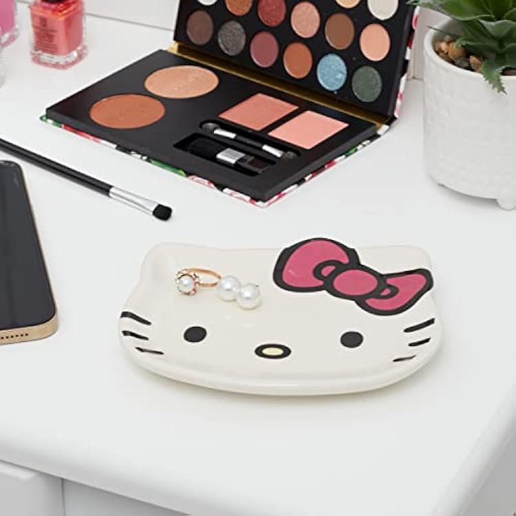 Hello Kitty Earring Ring Trinket Holder - Ceramic Trinket Dish