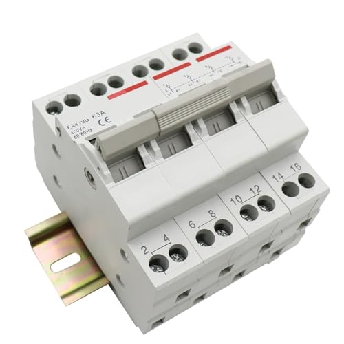 Interruptor de desconexión MTS manual 4P 63A doble potencia Din 3
