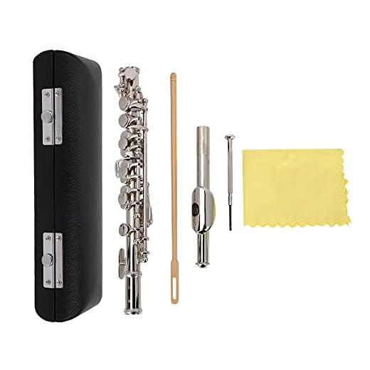 Instrumento de Flauta Desmontable, Flauta de Piccolo en C Plateado de 16 Agujeros con Destornillador, Instrumento Musical Portátil, Diseño Profesional para Estudiantes, Músicos y Uso Familiar