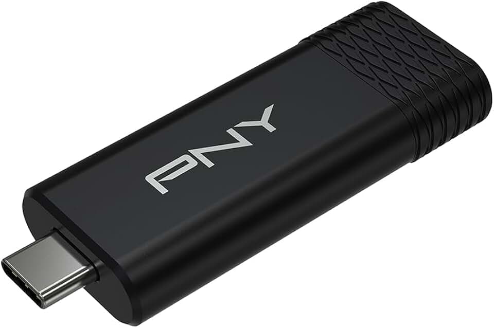 Flash Drive PNY Pro Elite V3™ Tipo-C USB 3.2 Geração 2 de 2 TB – Leitura de até 1000 MB/s, gravação de até 800 MB/s, desempenho extremo para armazenamento e transferência de dados profissionais,