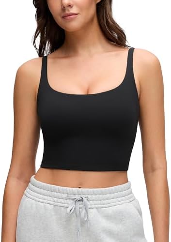 CRZ YOGA Butterluxe Soft Double Lined Cami Tank Tops for Women - ...