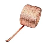 Bare cobre tubo de red trenzado está hecho de alambre de cobre desnudo con múltiples hebras.