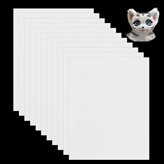 AHANDMAKER 10pcs PVC Sheets for Cosplay 11 x 8.66 Inch 0.23mm Thick Craft Sheet Moldable Plastic DIY Materials PVC Sheets for Furry Cosplay Fursuit Eyes Display Projects, Handicrafts
