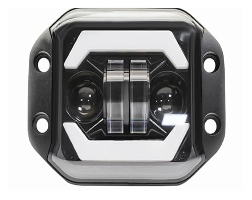 Vdifsvb Moto Faro Delantero Barra De Luz LED De Trabajo De 5 Pulgadas Luz Alta/Bajo 12V 24V Montaje Empotrado Luces Antiniebla LED Para Conducción 1/2 Piezas(1 piece)