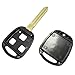 Replacement Key Fob Case Shell Fit for Toyota Landcruiser Toy43 3 Buttons Keyless Entry Remote Car Key Fob Cover Casing with Uncut Blade Blank (Model 2)