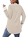 Saloogoe Womens Fall Fashion 2025 Tunic Sweaters Dressy Casual Tops Long Sleeve Shirts Trendy Plus Size Clothing Cream XL