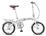 Folding Bike Adult Road Bike - Ultra Light Portable Commuter Bicycle for Men and Women, Aluminum Frame, 16 Inch Wheels