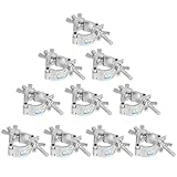 10 Pack 1.5 Inch Single Buckle Quick Lock Stage Lighting Clamp Heavy Duty 220 Lbs for Moving Head Light Aluminum 6061