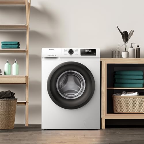 Hisense WF1Q9041BW Waschmaschine mit Dampffunktion / 9KG / 1400 U/Min /15 Programme/Anti-Allergie Programm/Baby-Wäsche/AutoWash/QuickWash 15 min/Daunen/Eco 40-60 °C/Power 49' / EEK: A/Weiß – Bild 9