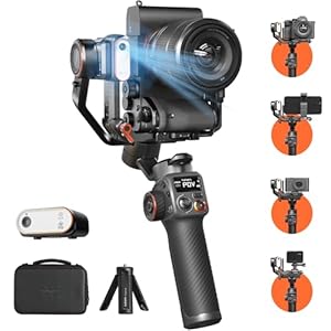 Hohem iSteady MT2 Kit Camera Stabilizer with AI Tracker/Magnetic Fill Light, All in One 3-Axis Gimbal Stabilizer for Mirrorless Camera Smartphone Compact/Action Camera, Native Vertical Shooting