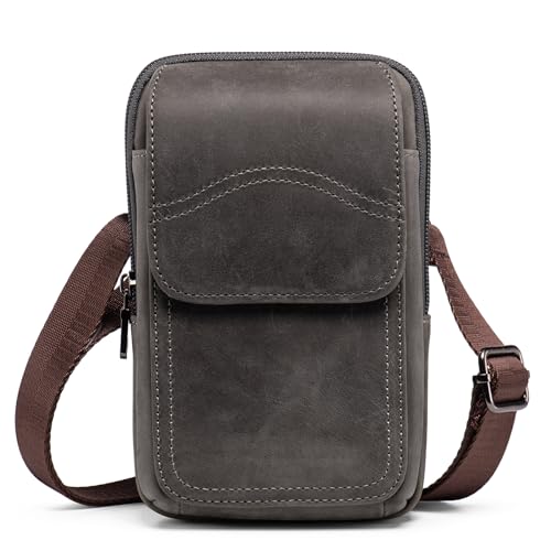 hengwin Genuine Leather Men Cross Body Bag