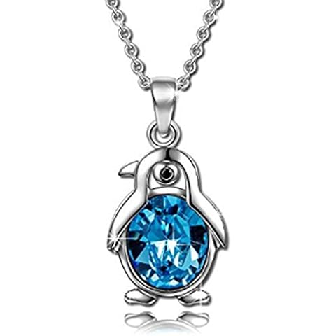 Round Long Necklace 925 Sterling Silver Chain for Women Handcrafted Jewelry 16" - 30" (Penguin) Cover