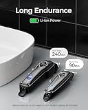 GLAKER Professional Hair Clippers Men + T-Blade Trimmer Kit - Cordless Hair Cutting Kits with 13 Premium Guards, Complete Barber Kit with Large LED Display for Mens Grooming - Image 7
