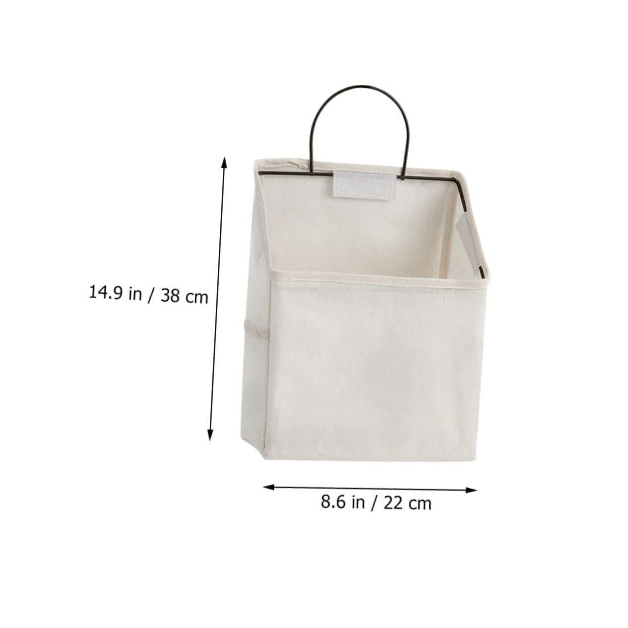 Abaodam 2 Pezzi Borsa da Appendere al Muro Bianco Organizzatore Multiuso Tasche Laterali e Tasca Principale Ampia per Casa Bagno e Cucina