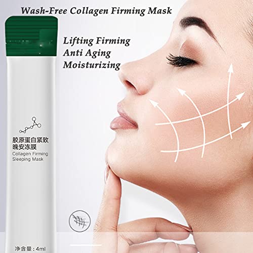 Maiting Korean Collagen Firming Mask, Collagen Firming Sleeping Mask, Wash-Free Firming Anti Aging Moisturizing Face Facial Mask For Women, Comfortable And Deep Cleaning (20 Pcs) #TOP3